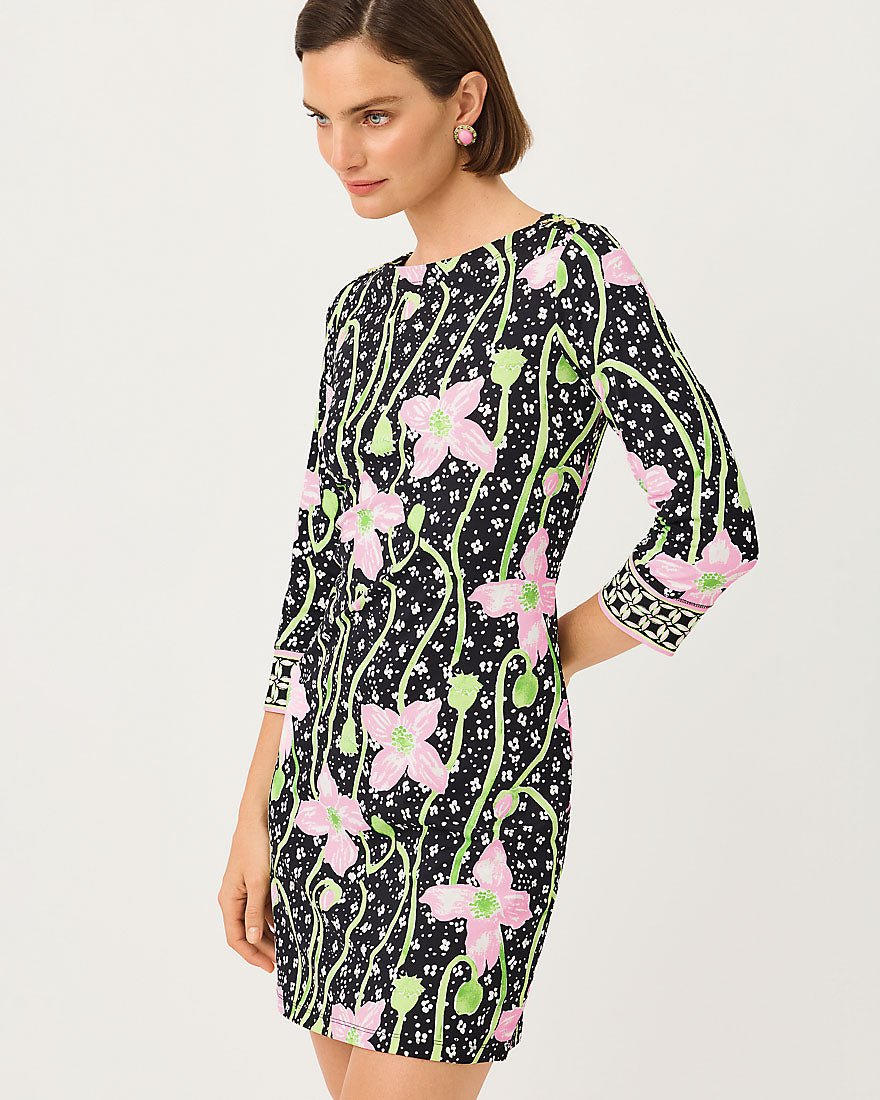 Lilly Pulitzer - Short Seralina Upf 50 Plus Dress - Onyx Blushing Blooms