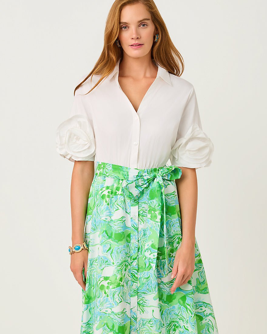Lilly Pulitzer - Sonaire Midi Shirtdress - Capri Blue Galloping Gals