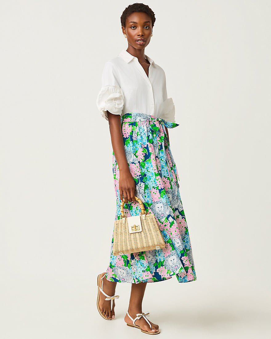 Lilly Pulitzer - Sonaire Midi Shirtdress - Starlight Navy Lydia The Lion