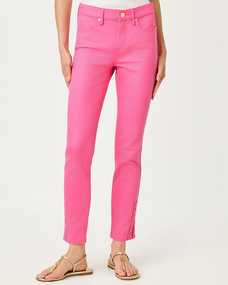 Lilly Pulitzer - South Ocean High Rise Skinny Jean - Cherry Blossom Pink