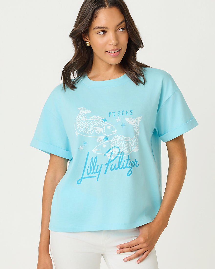 Lilly Pulitzer - Stella Knit Top - Multi Pisces Graphic