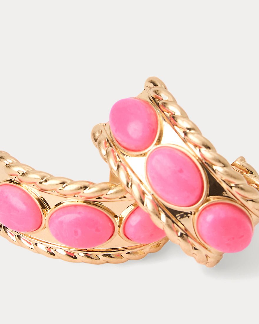 Lilly Pulitzer - Sunshine Grove Hoop Earrings - Cherry Blossom Pink