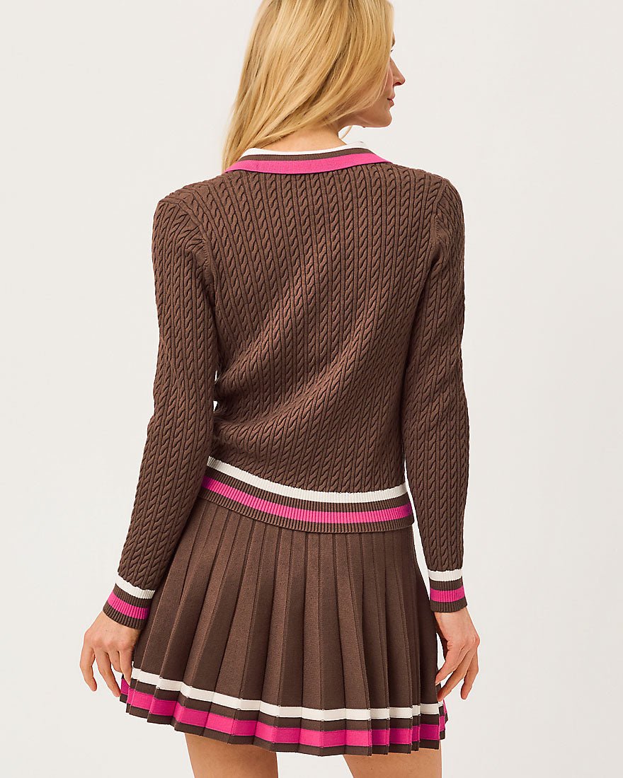Lilly Pulitzer - Suzette Sweater - Coco Beach X Pink Aster Tipping