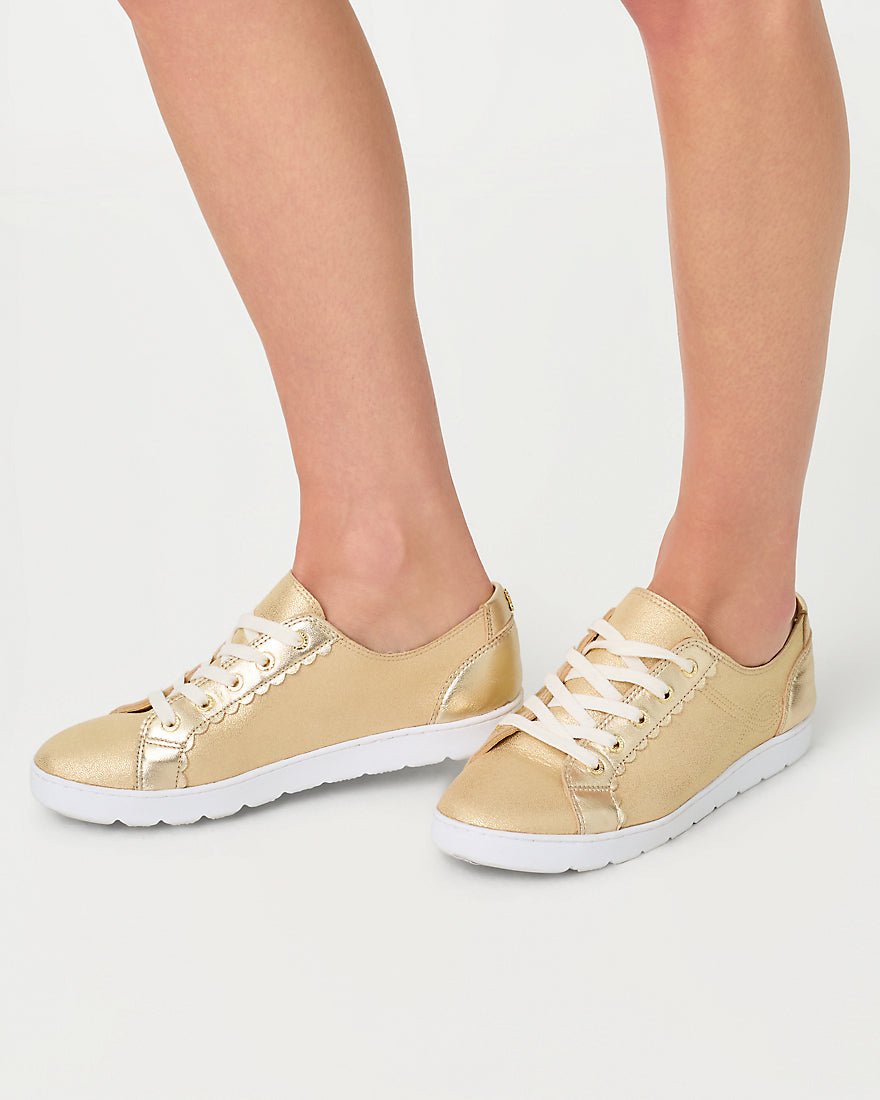 Lilly Pulitzer - The Lilly Sneaker - Gold Metallic