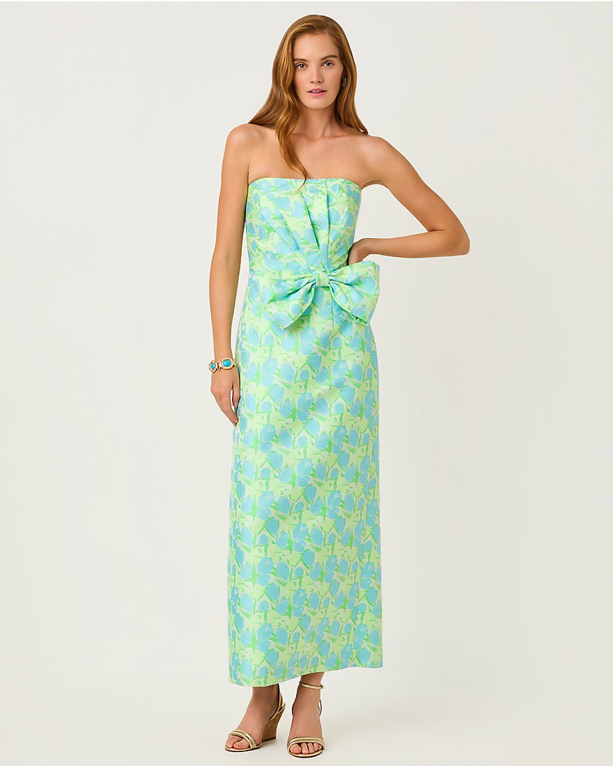 Lilly Pulitzer - Tiernan Maxi Dress - Capri Blue Tulip Tango Jacquard