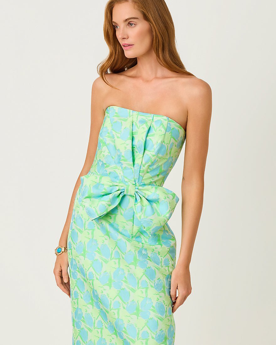 Lilly Pulitzer - Tiernan Maxi Dress - Capri Blue Tulip Tango Jacquard