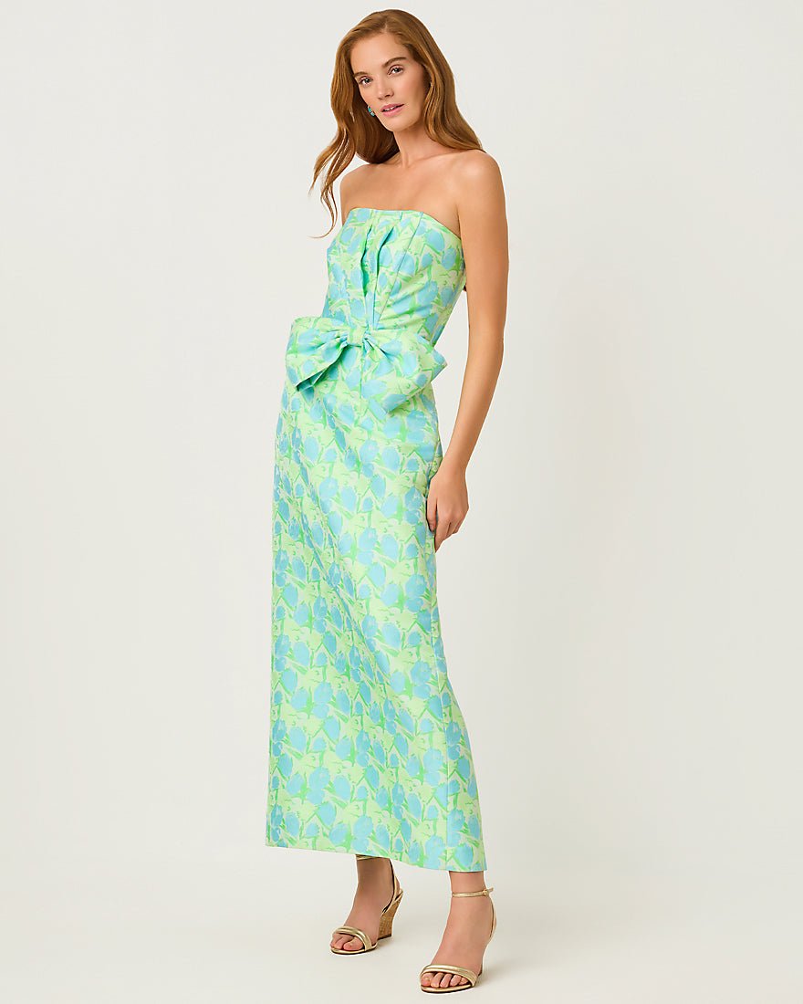 Lilly Pulitzer - Tiernan Maxi Dress - Capri Blue Tulip Tango Jacquard