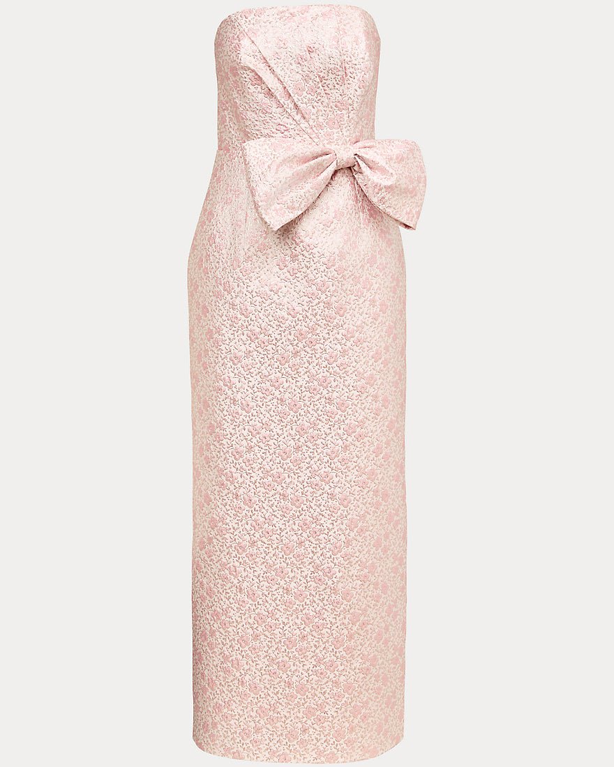 Lilly Pulitzer - Tiernan Maxi Dress - Conch Shell Pink Ritsy Ditsy Metallic Brocade