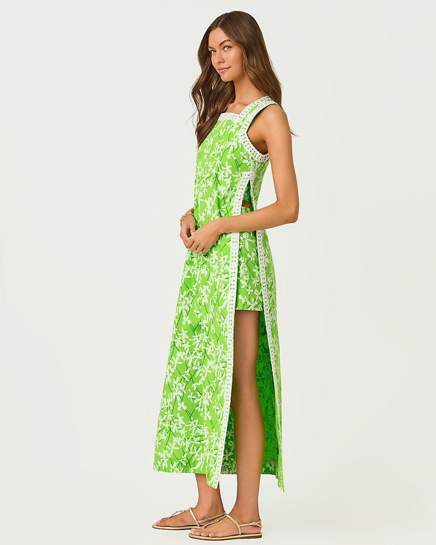 Lilly Pulitzer - Tina Maxi Romper - Crocodile Green Liza Overprint