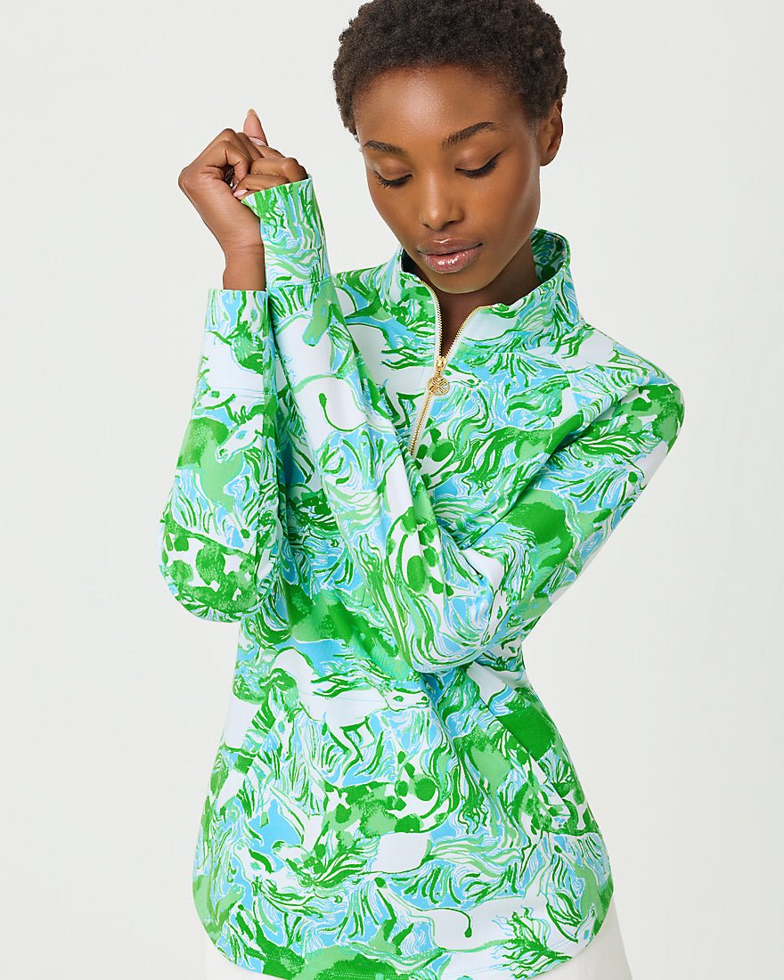 Lilly Pulitzer - Upf 50 Plus Skipper Popover - Capri Blue Galloping Gals