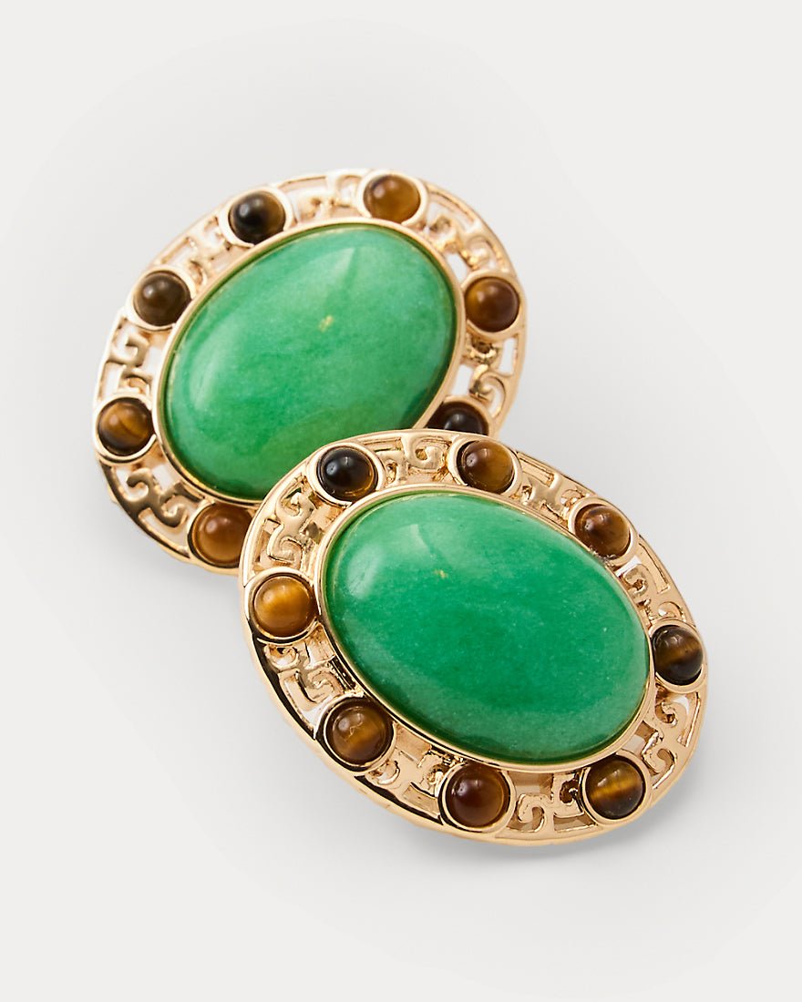Lilly Pulitzer - Via Palm Earrings - Chateau Green