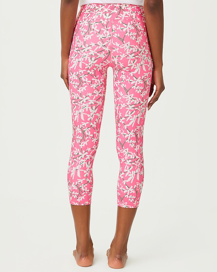 Lilly Pulitzer - Weekender High Rise Crop Legging Upf 50 Plus - Confetti Pink Crossgrain Lil Liza