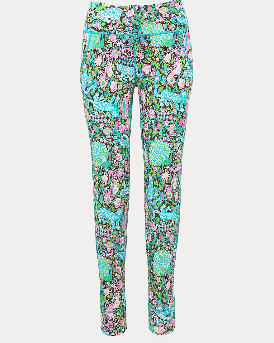 Lilly Pulitzer - Weekender High Rise Midi Legging Upf 50 Plus - Multi Crossgrain Royal Zoo