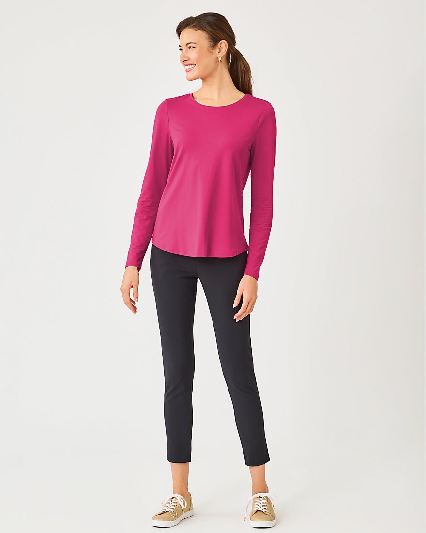 Lilly Pulitzer - Westley Long Sleeve Active Tee Upf 50 Plus - Berry Bouquet