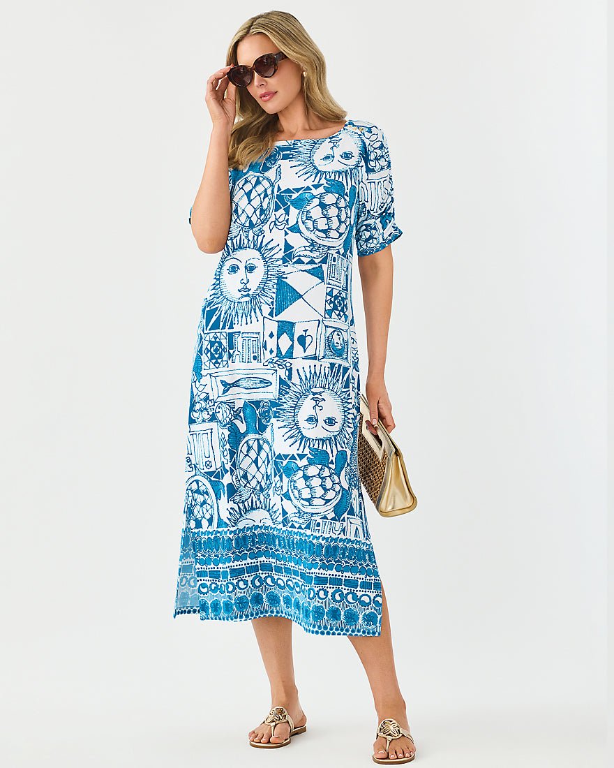 Lilly Pulitzer - Zarah Upf 50 Plus Dress - Resort White Oversized Harlillyquin