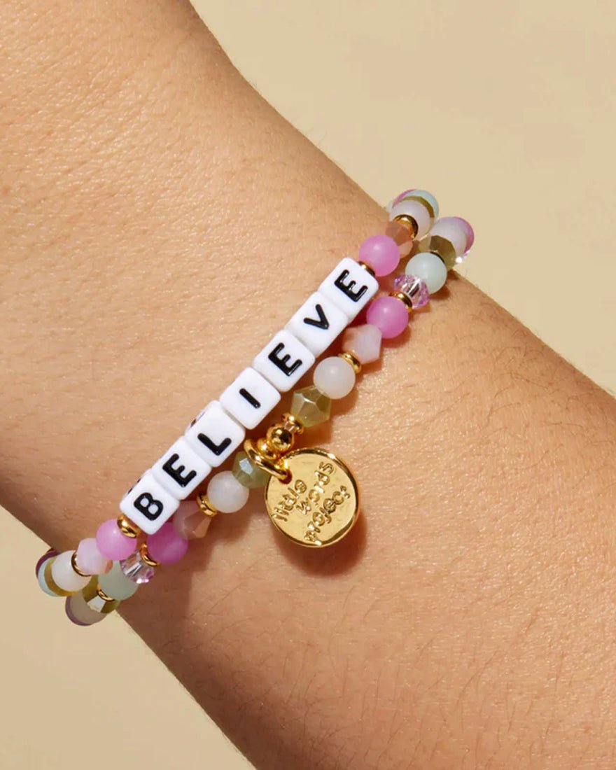 Little Words Project - Believe Bracelet - White Butterfly Effect