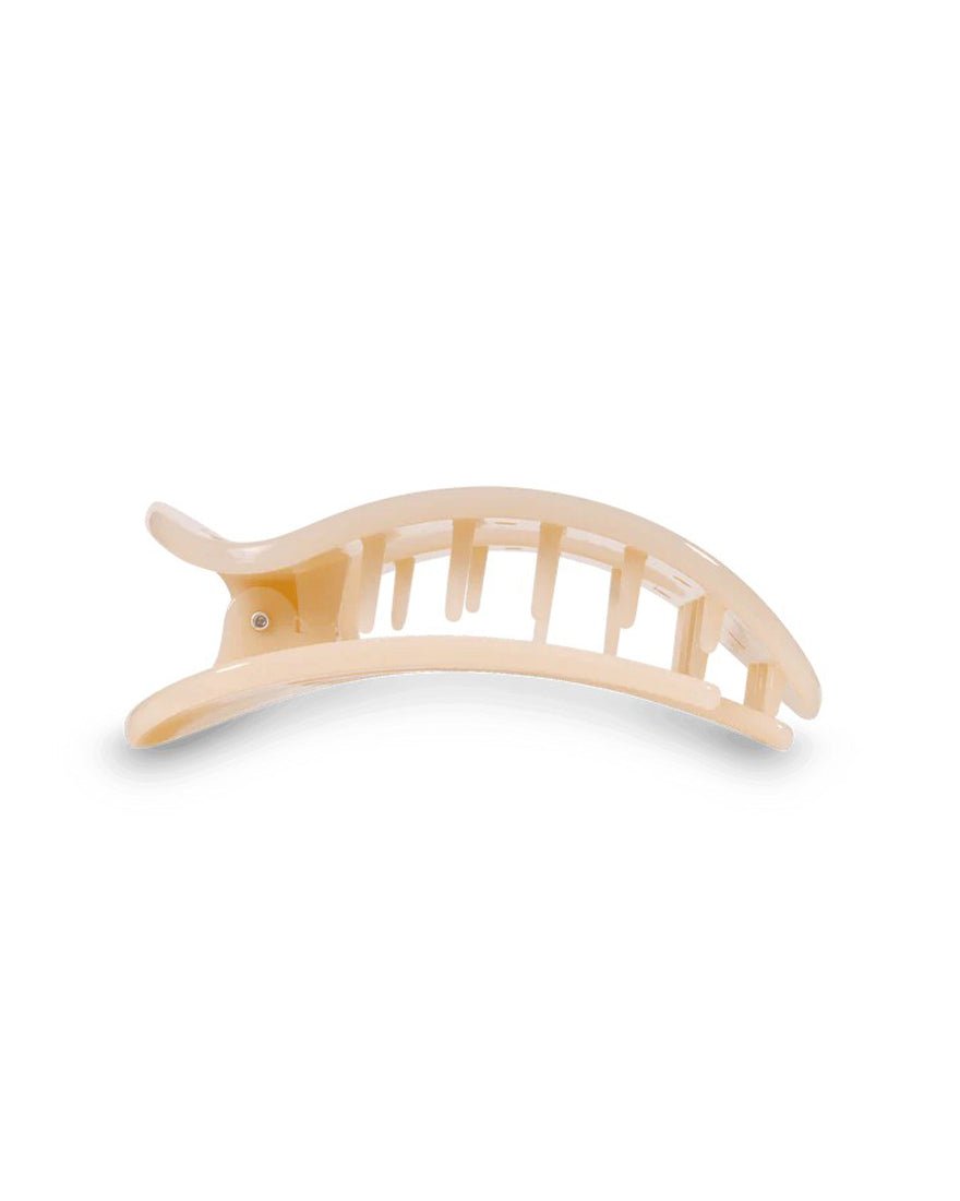 Teleties - Flat Round Hair Clip - Almond Beige