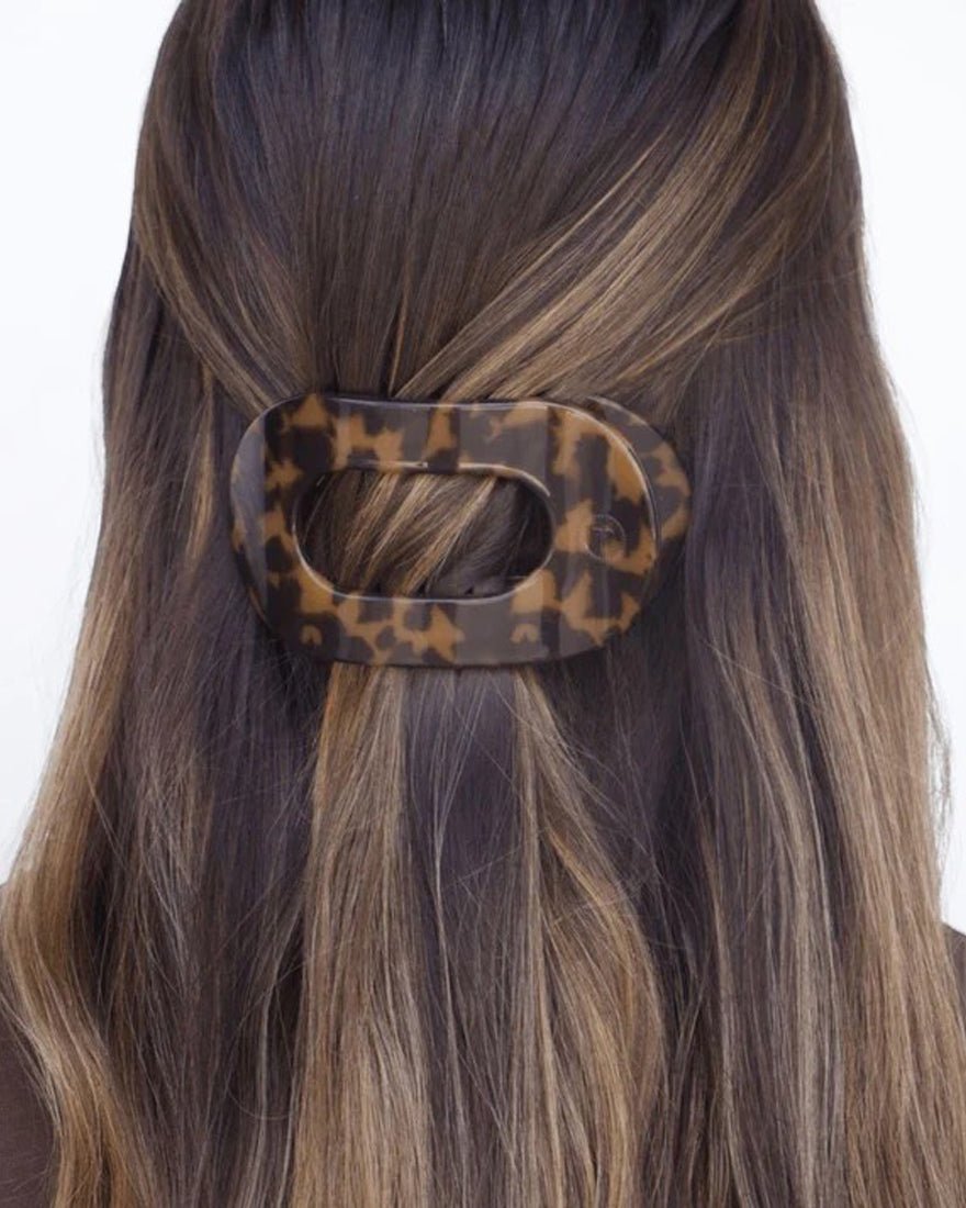 Teleties - Flat Round Hair Clip - Almond Beige