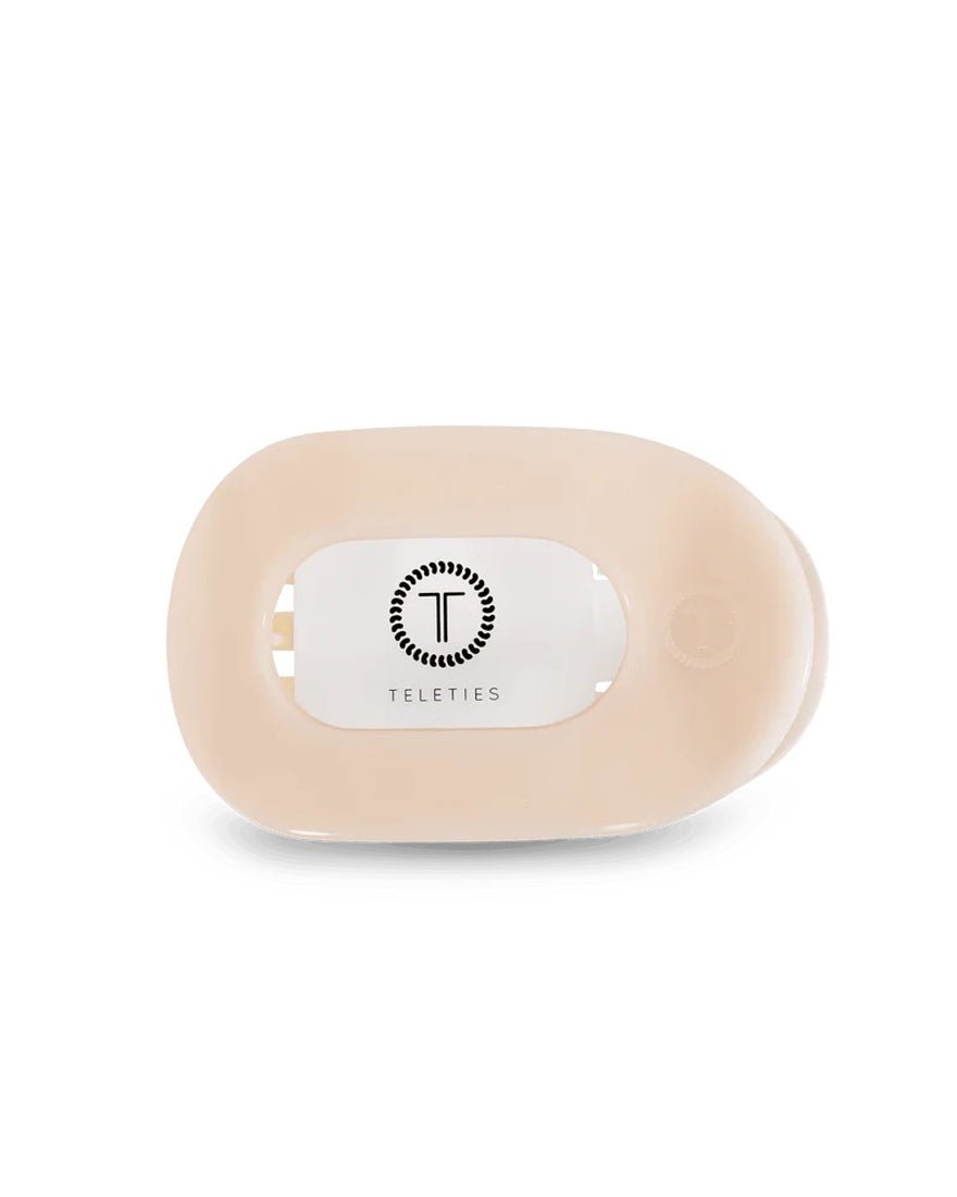Teleties - Flat Round Hair Clip - Almond Beige