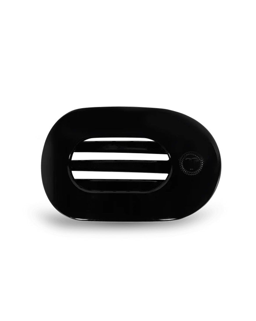 Teleties - Flat Round Hair Clip - Jet Black