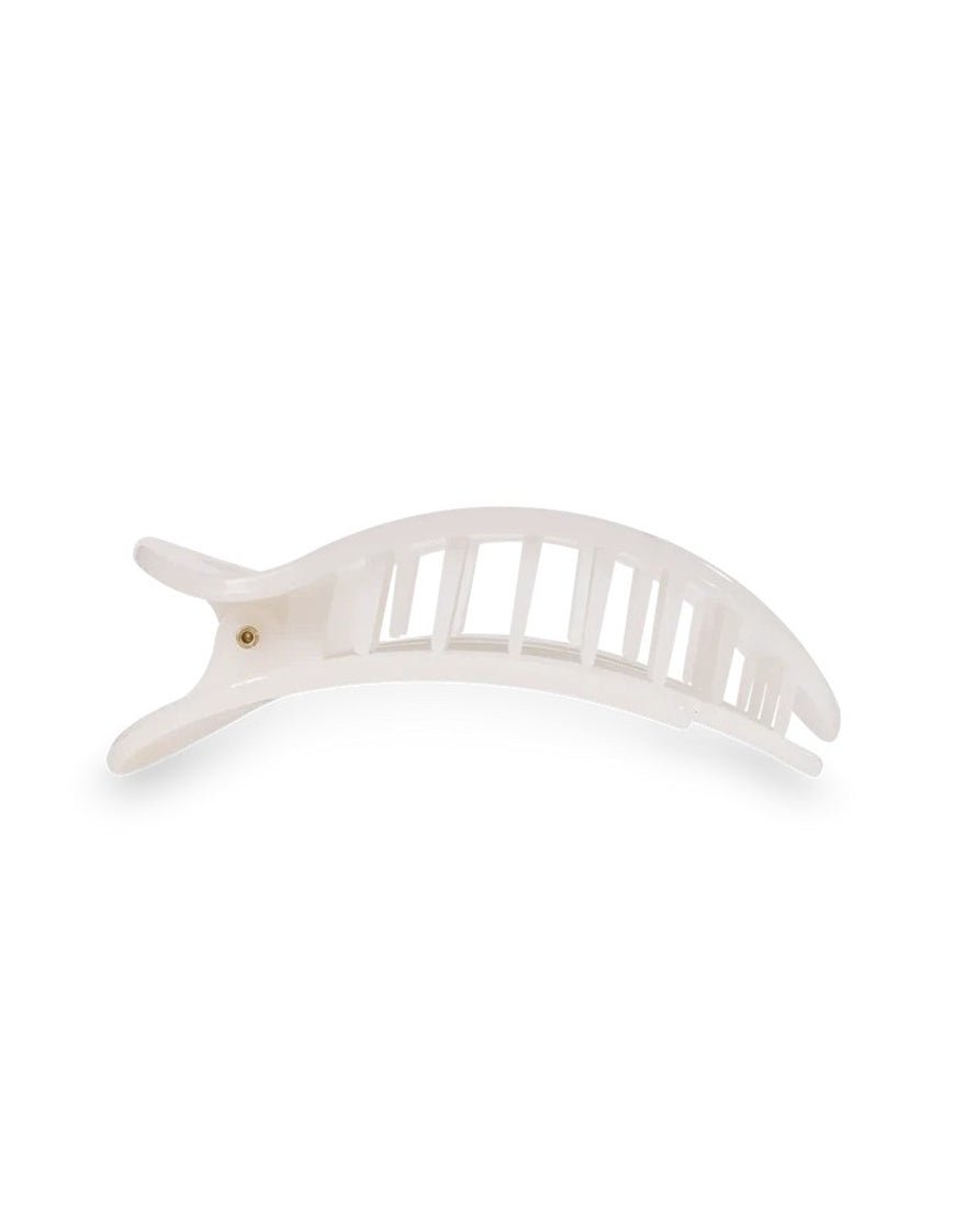 Teleties - Flat Round Hair Clips - Coconut White