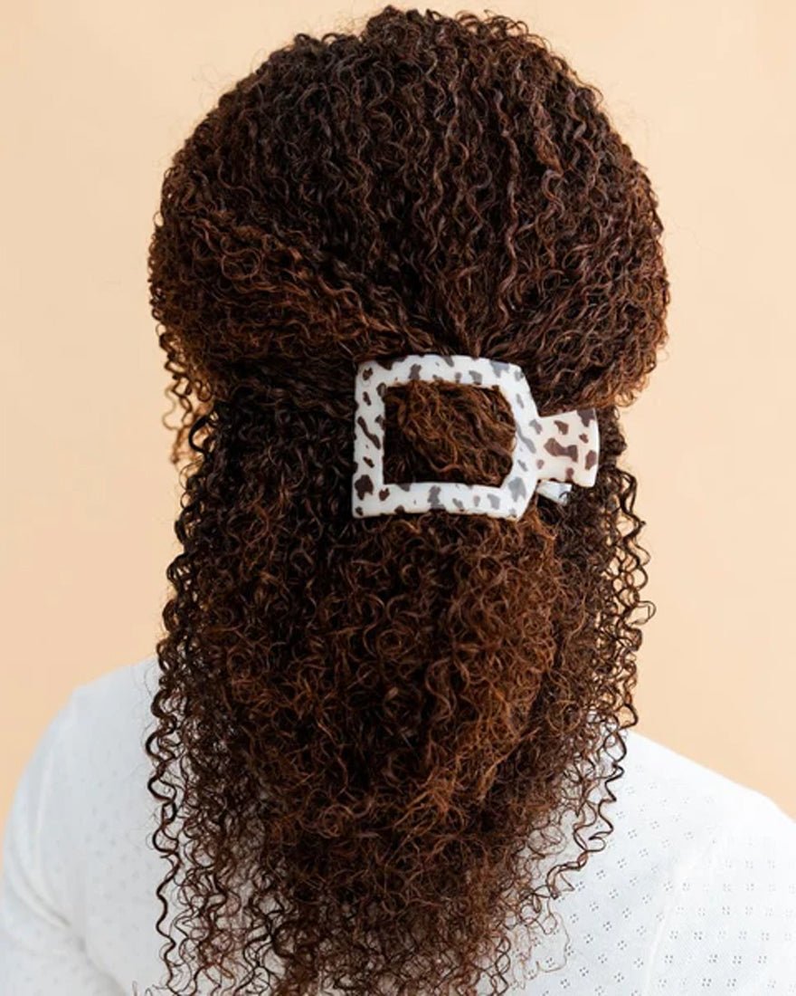 Teleties - Flat Square Hair Clips - Jet Black