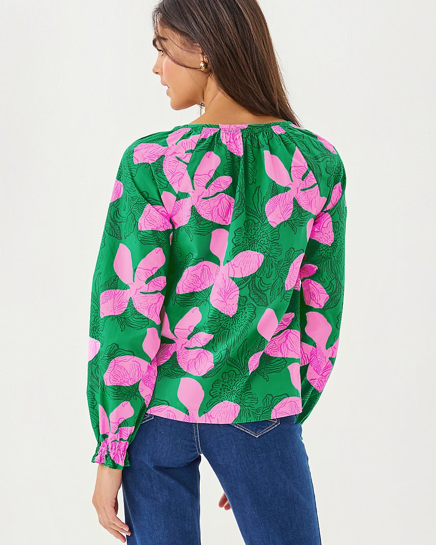 Aldina Top - Kitts Green Sunset Shadows