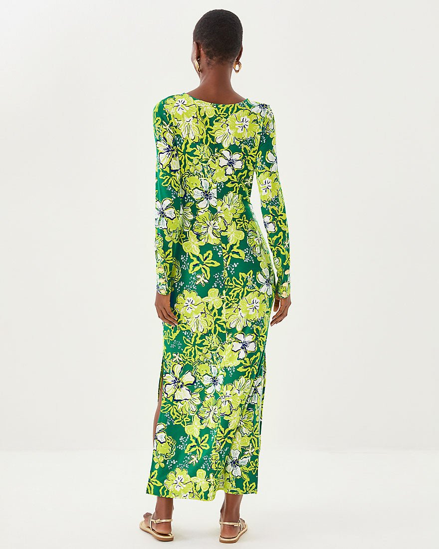 Alessani Maxi Dress - Fiddle Leaf Green Once And Floral