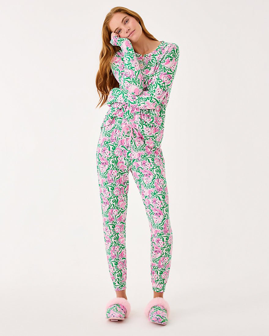 Alexandar Pj Top - Pink Quartz Panda N Bows