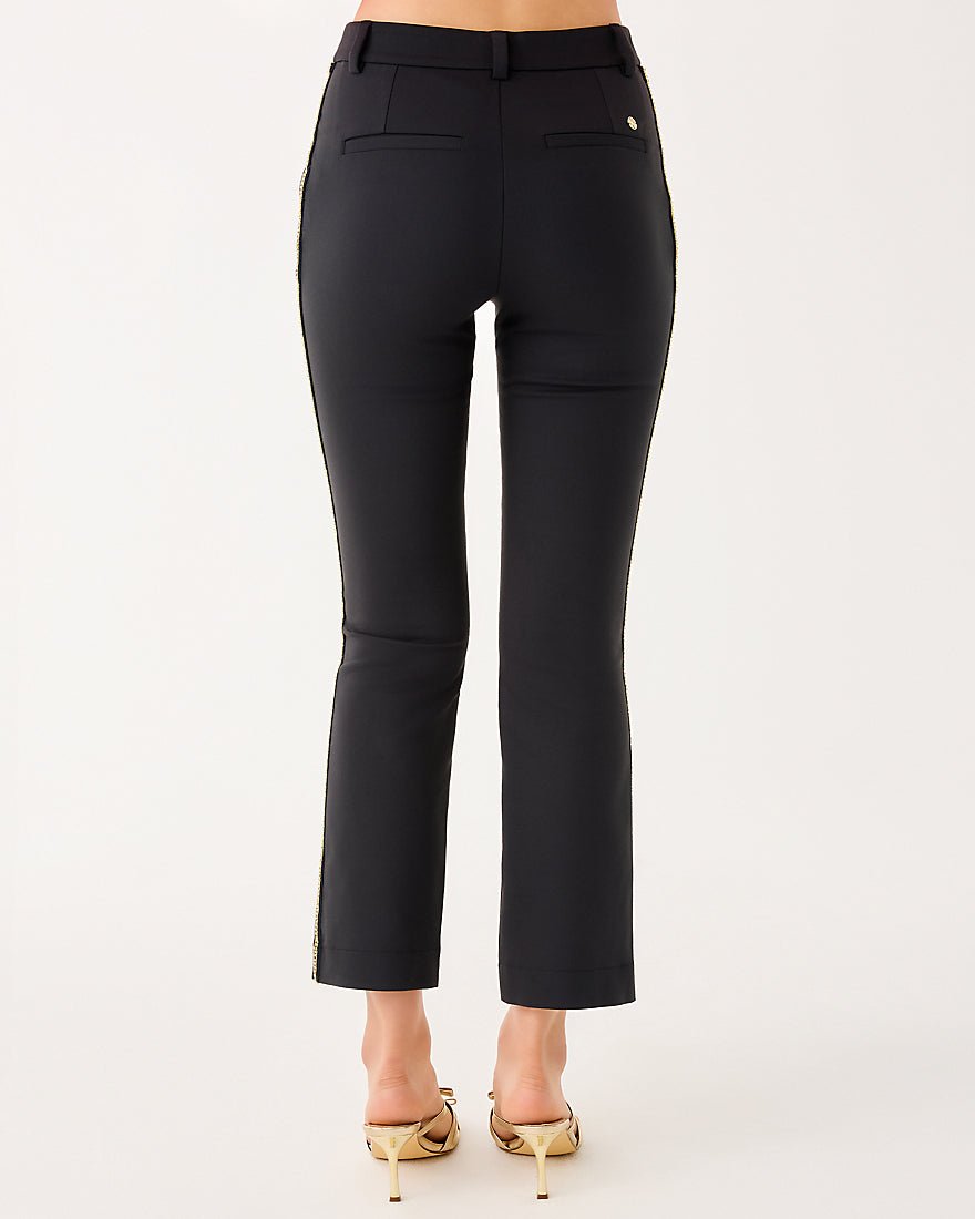 Lilly Pulitzer - Ana Embellished Crop Flare Pant - Noir