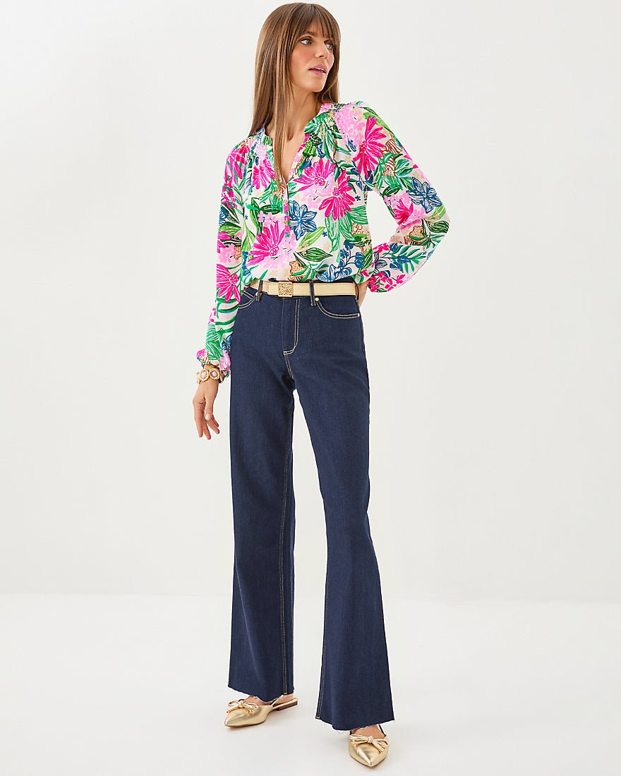 Aniston High Rise Straight Jean - Dark Wash