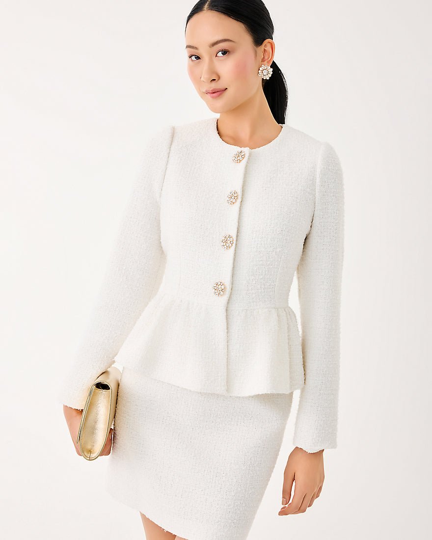 Lilly Pulitzer - Araya Boucle Jacket - Coconut Chic Chick Boucle