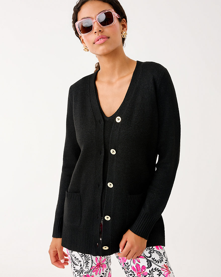 Lilly Pulitzer - Averlie Sequin Cardigan - Black Metallic