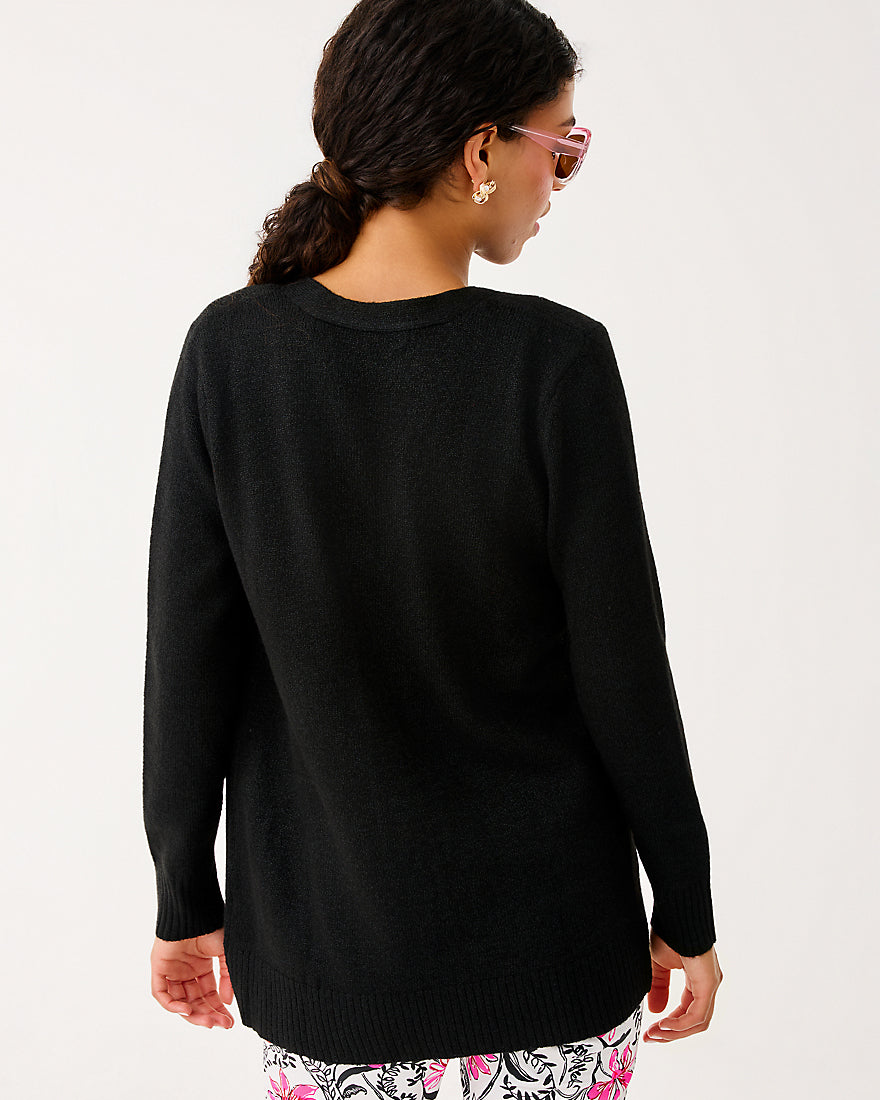 Lilly Pulitzer - Averlie Sequin Cardigan - Black Metallic