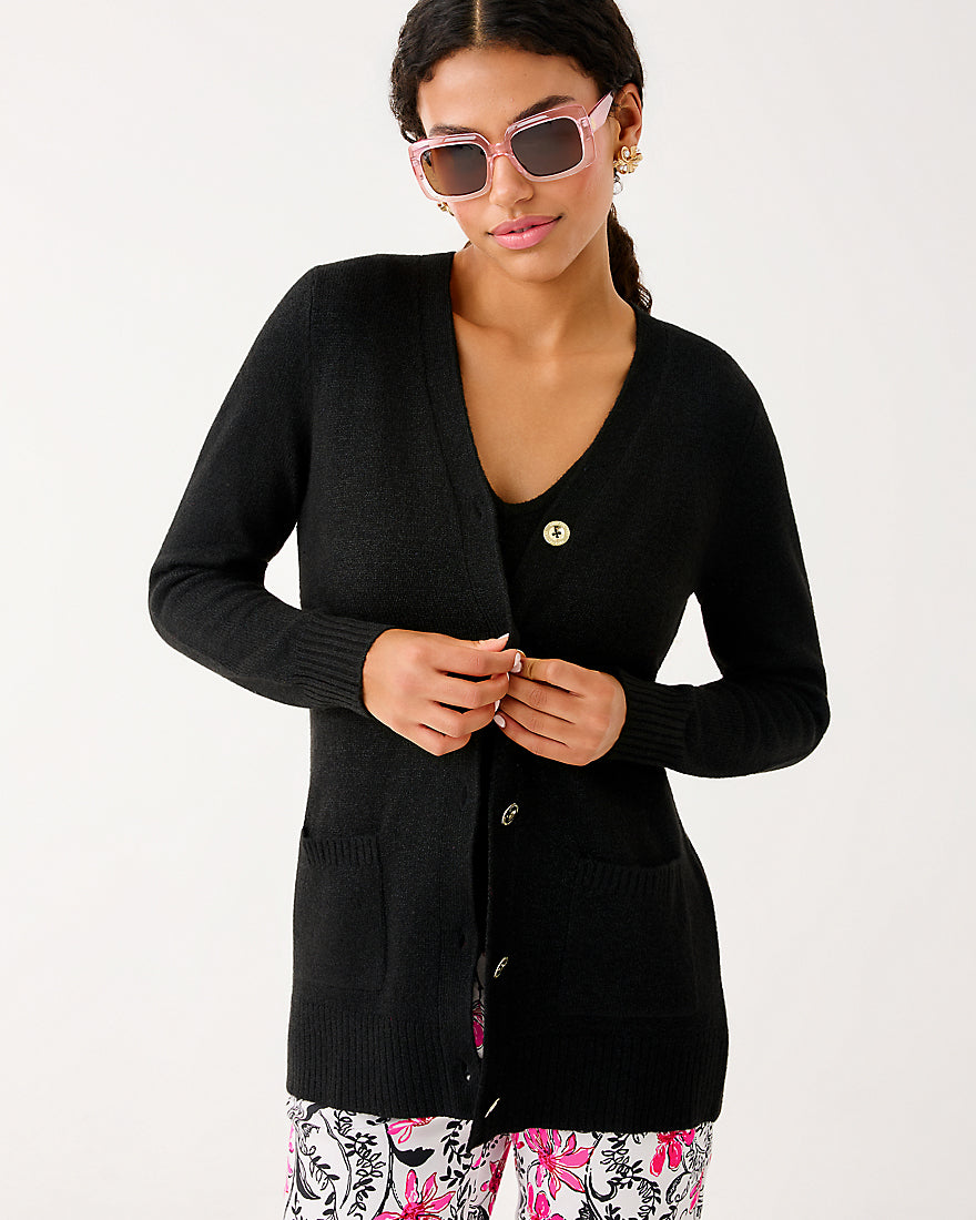Lilly Pulitzer - Averlie Sequin Cardigan - Black Metallic