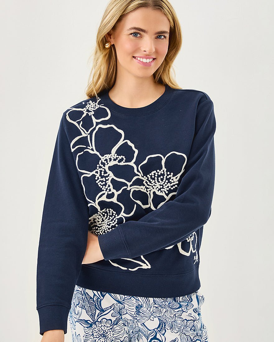 Ballad Long Sleeve Sweatshirt - Low Tide Navy Go Big