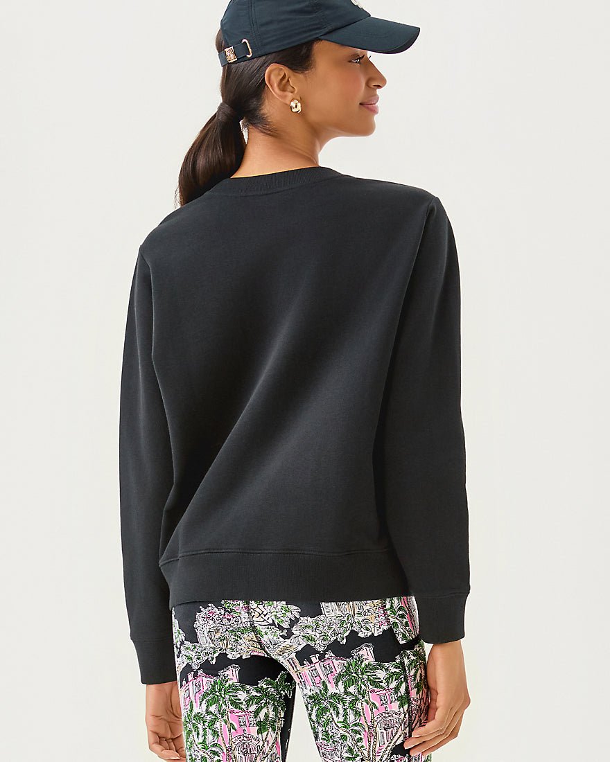 Ballad Long Sleeve Sweatshirt - Noir Palm Beach Toile