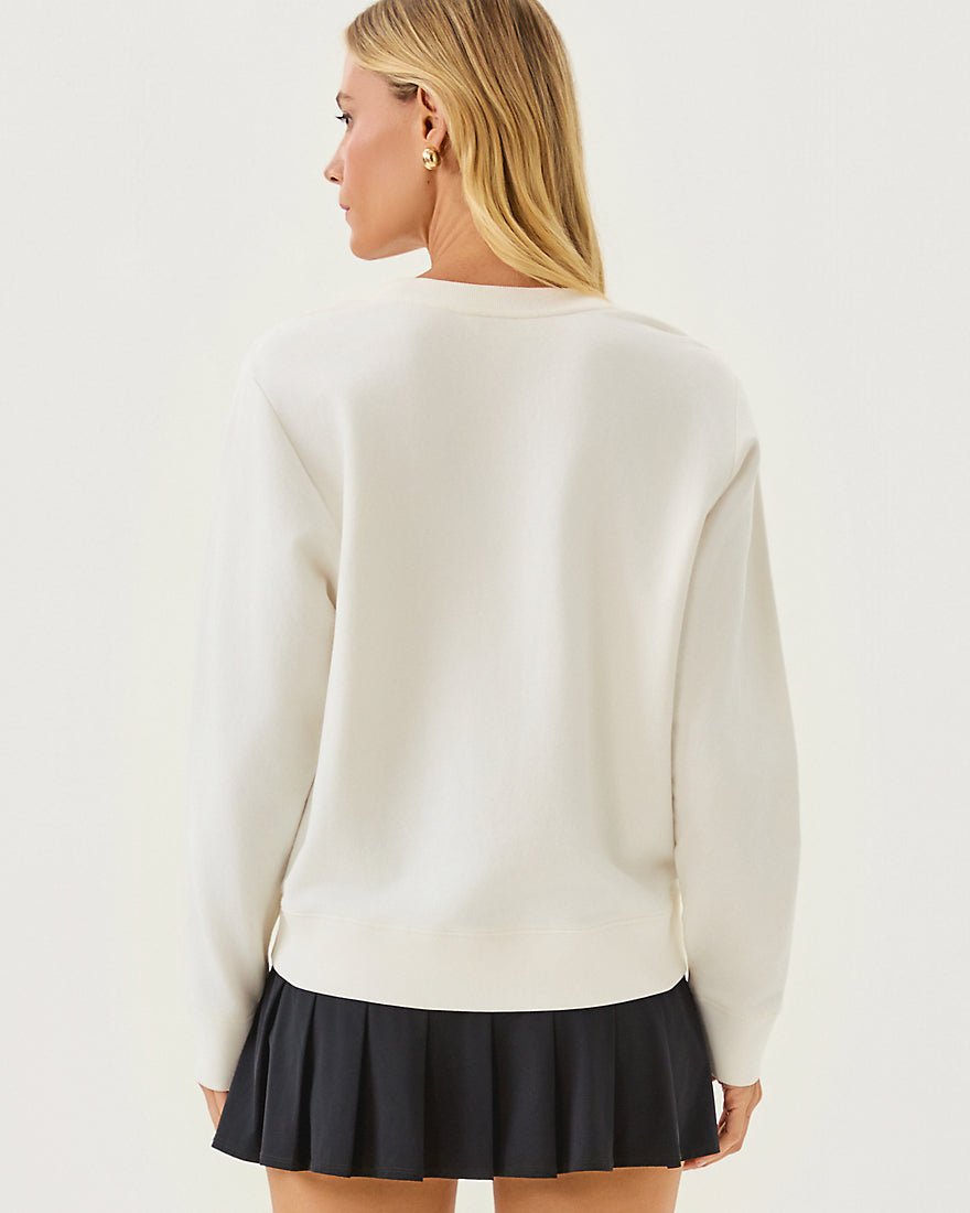 Ballad Long Sleeve Sweatshirt - Resort White Key West Monkey Graphic