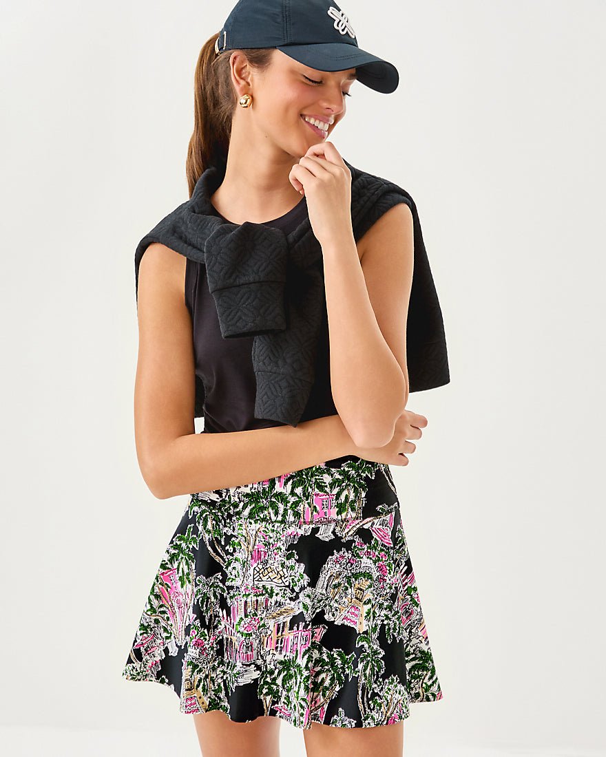 Barcelona High Rise Skort - Onyx Pb Anniversary Toile