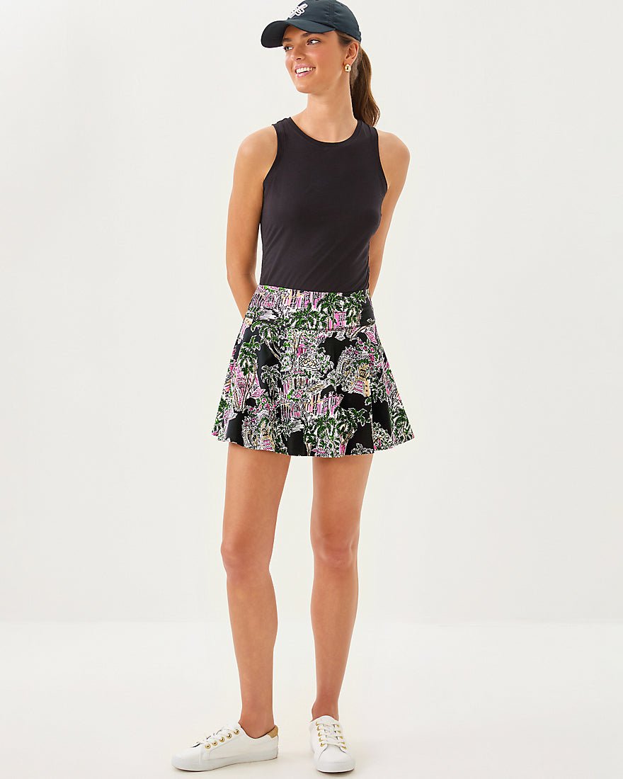 Barcelona High Rise Skort - Onyx Pb Anniversary Toile