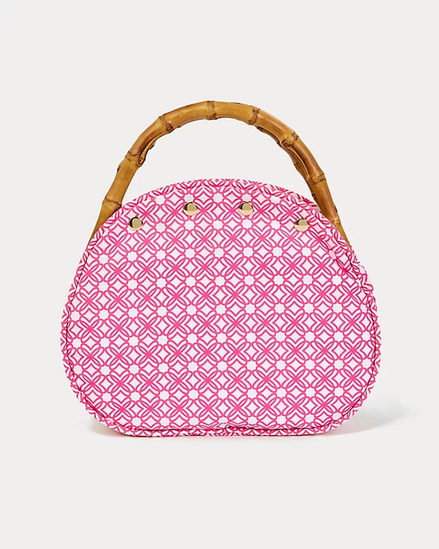 Breakers Bamboo Bermuda Bag - Passion Fruit Pink X Resort White Butterfly Pattern