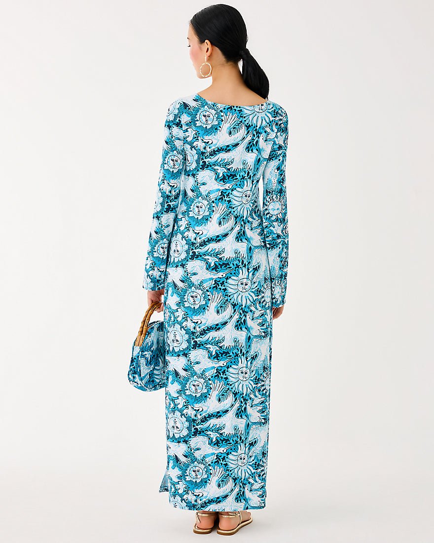 Lilly Pulitzer - Breena Upf 50 Plus Maxi Dress - Bellevue Blue Lilly Gulls