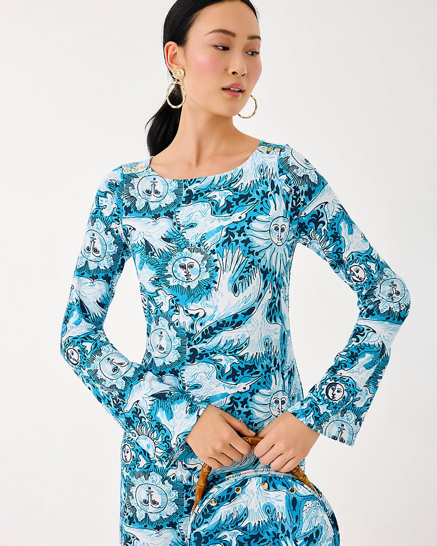 Lilly Pulitzer - Breena Upf 50 Plus Maxi Dress - Bellevue Blue Lilly Gulls