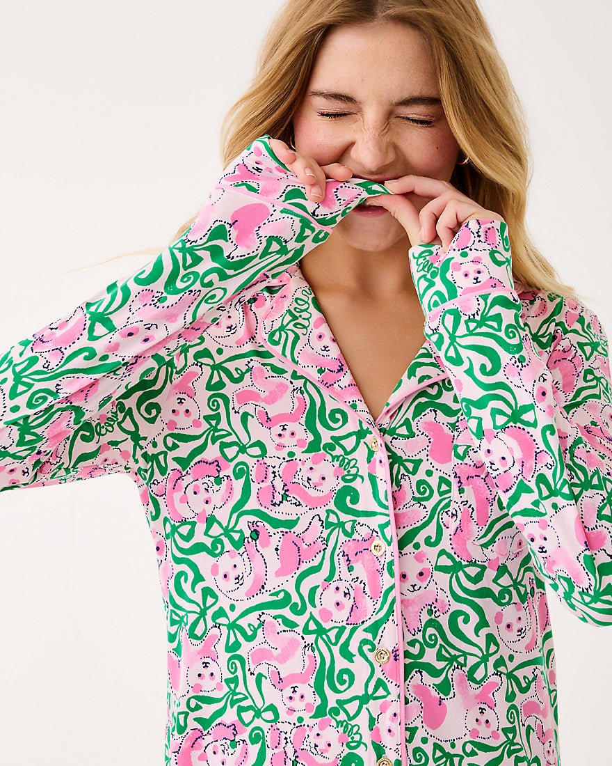 Brona Pj Sleepdress - Pink Quartz Panda N Bows