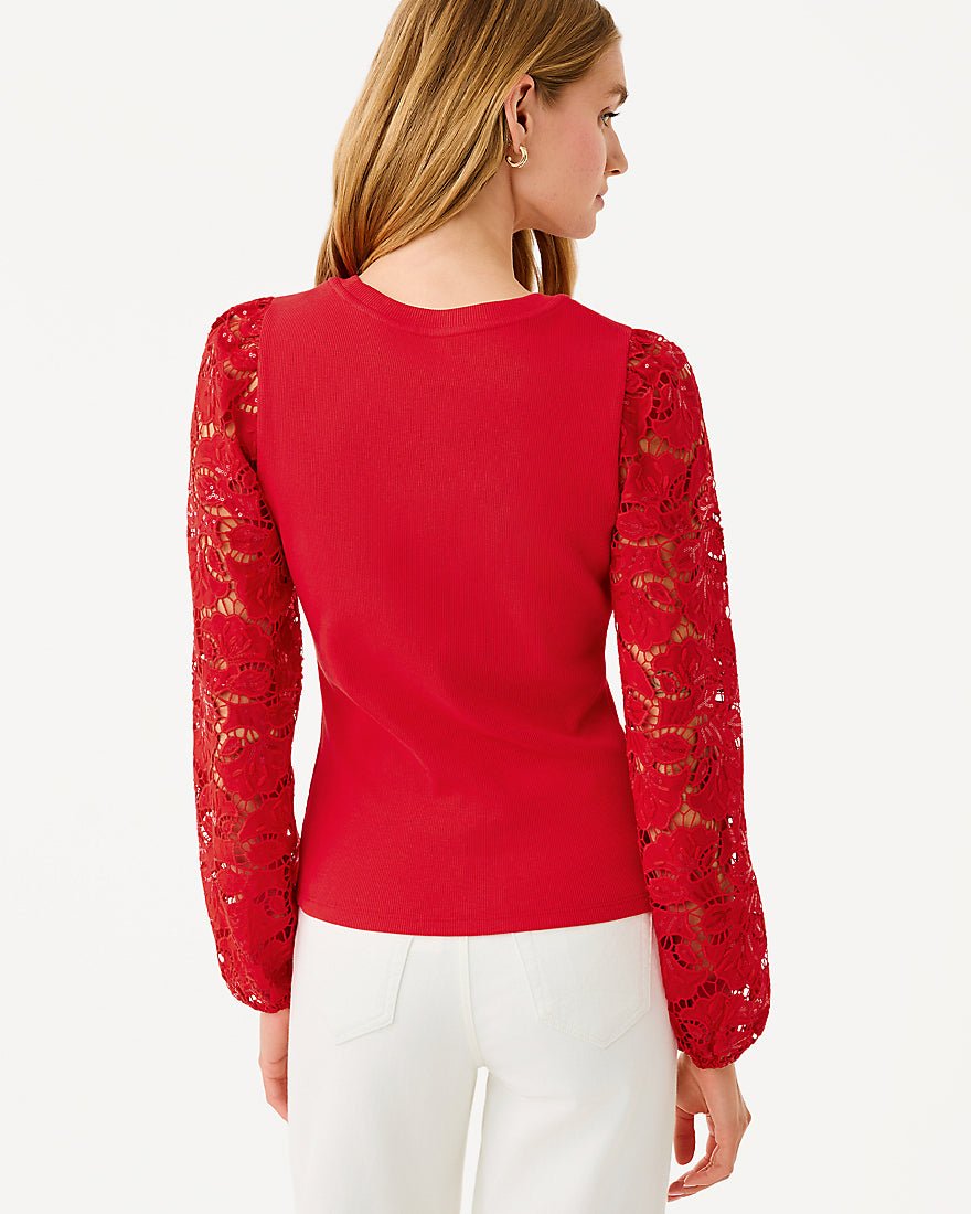 Lilly Pulitzer - Bryant Knit Top - Cranberry Red