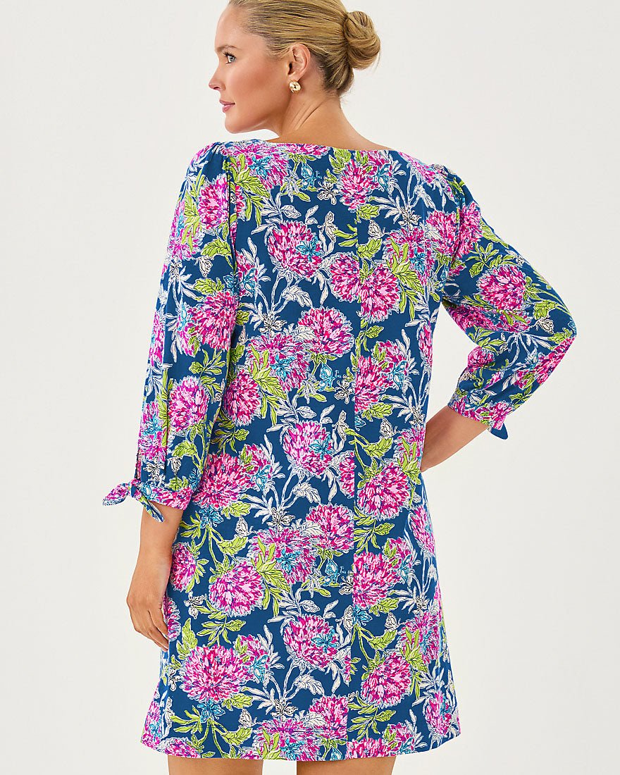 Cath Three Quarter Sleeve Dress - Multi Dahlia Licious