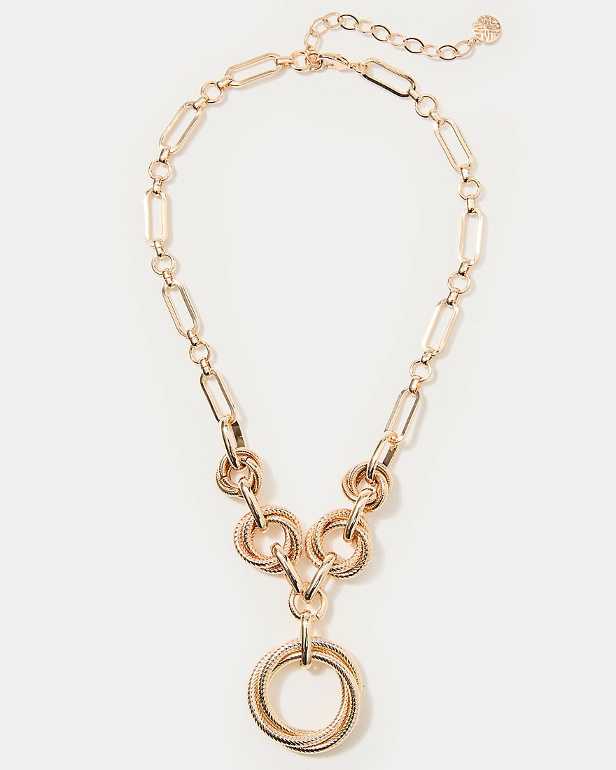 Chevs Kiss Necklace - Gold Metallic