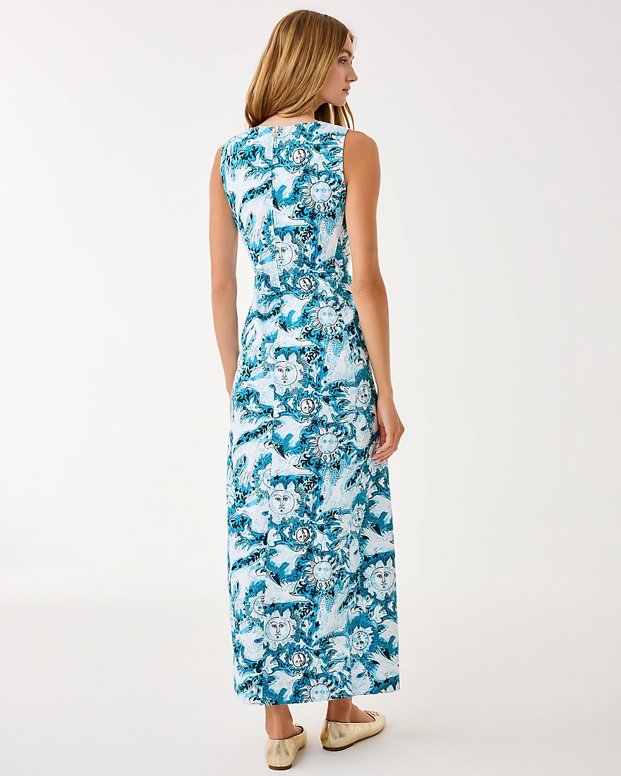 Lilly Pulitzer - Clarajane Stretch Maxi Shift Dress - Bellevue Blue Lilly Gulls
