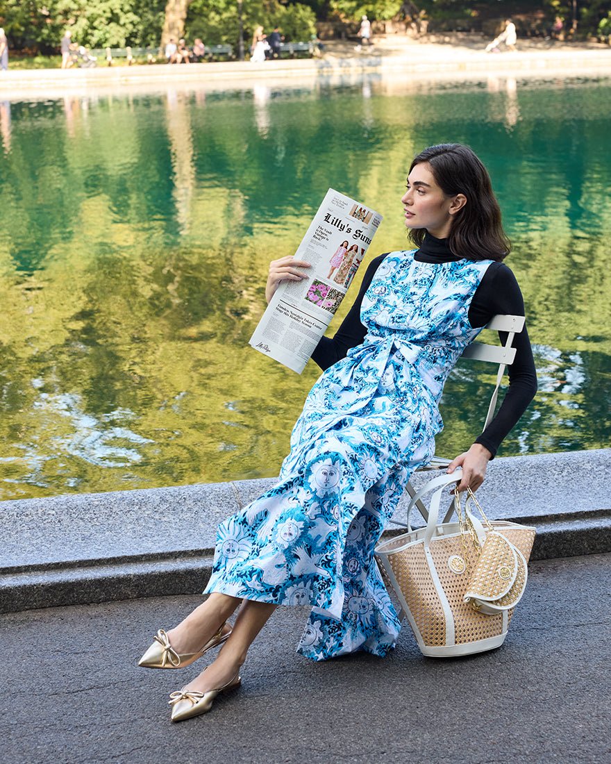 Lilly Pulitzer - Clarajane Stretch Maxi Shift Dress - Bellevue Blue Lilly Gulls