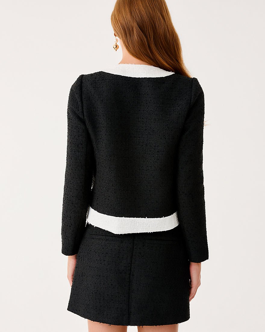 Lilly Pulitzer - Clydie Boucle Jacket - Noir Chic Chick Boucle